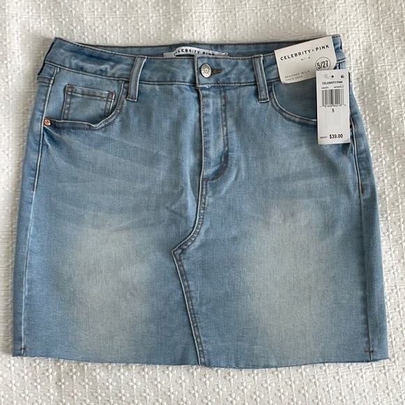 Celebrity Pink Dresses & Skirts - Jean skirt size 5/27